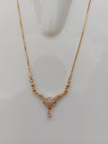 Anti Tarnish Pendant with flower AD stone
