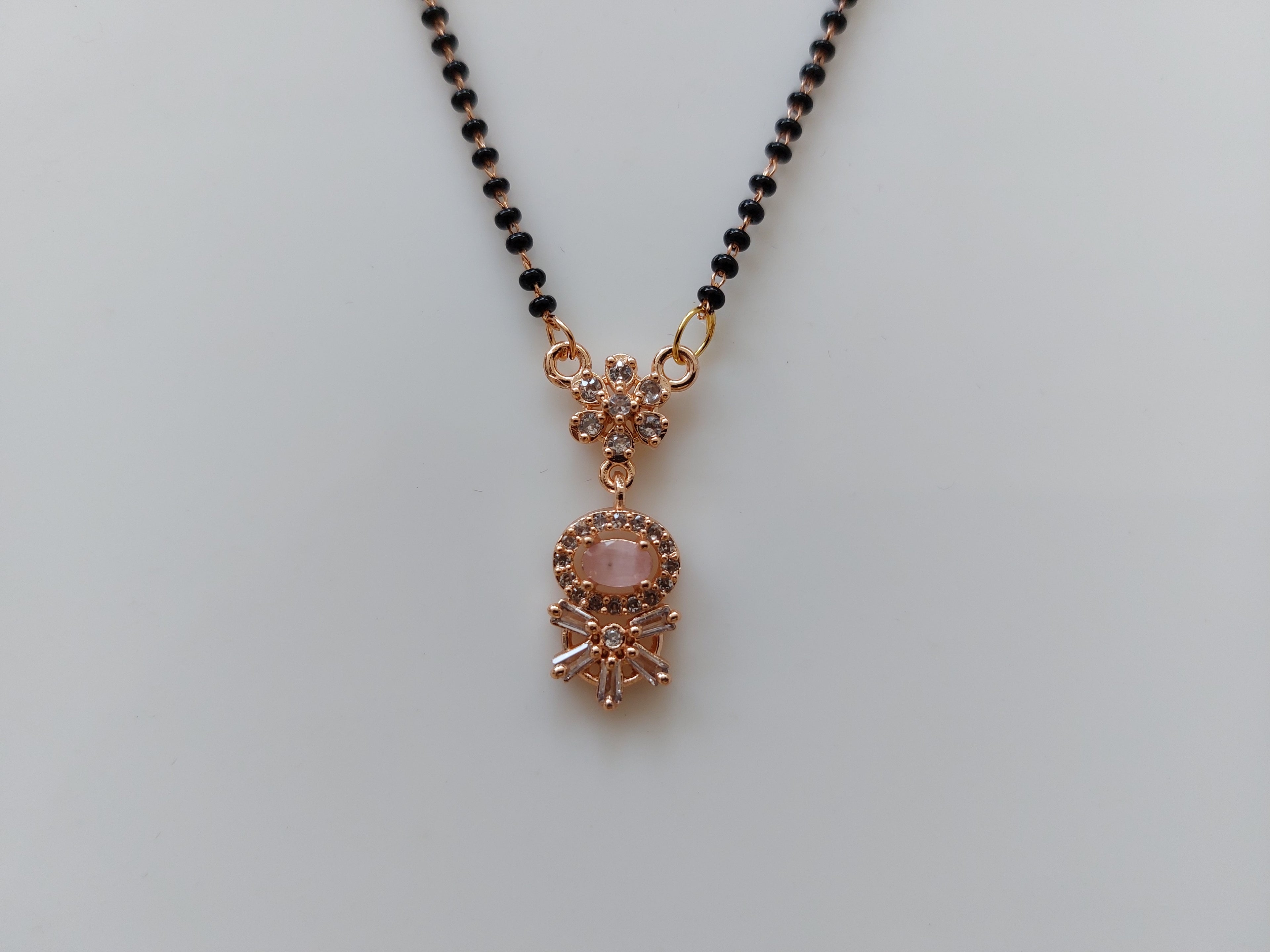 Beautiful Rose Gold AD Stone Mangalsutra 105 A