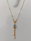 Blue AD Stone Anti Tarnish pendant 