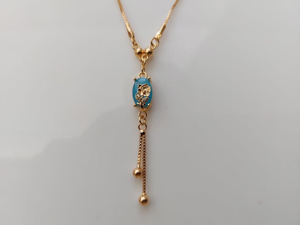 Blue AD Stone Anti Tarnish pendant A