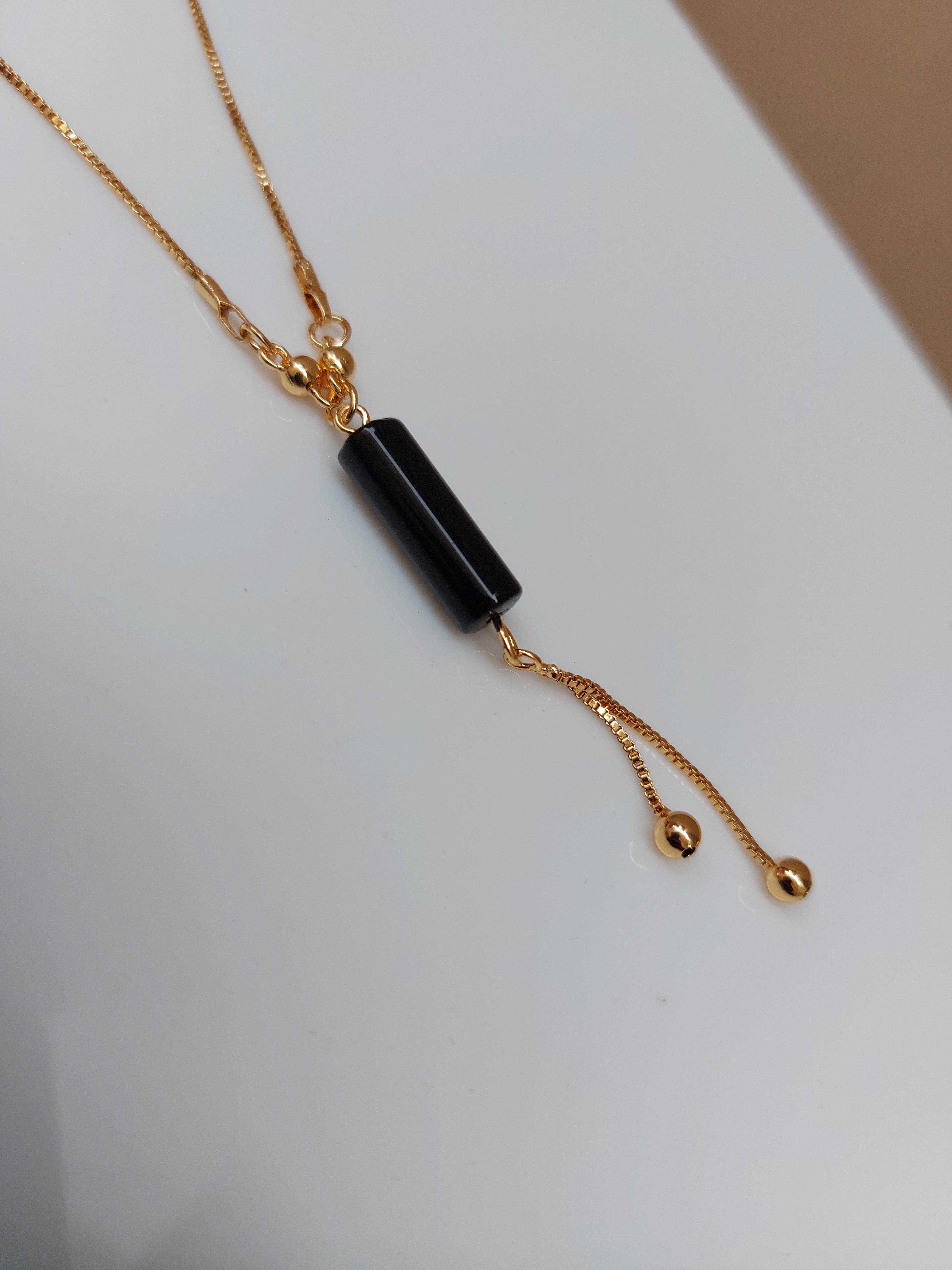 Crystal_Black_Cylindrical_Rose_Gold_Pendant_3
