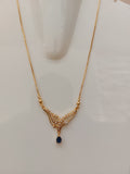 Designer_Rose_Gold_Pendant_with_Navy_blue_drop_AD_stone_A_2