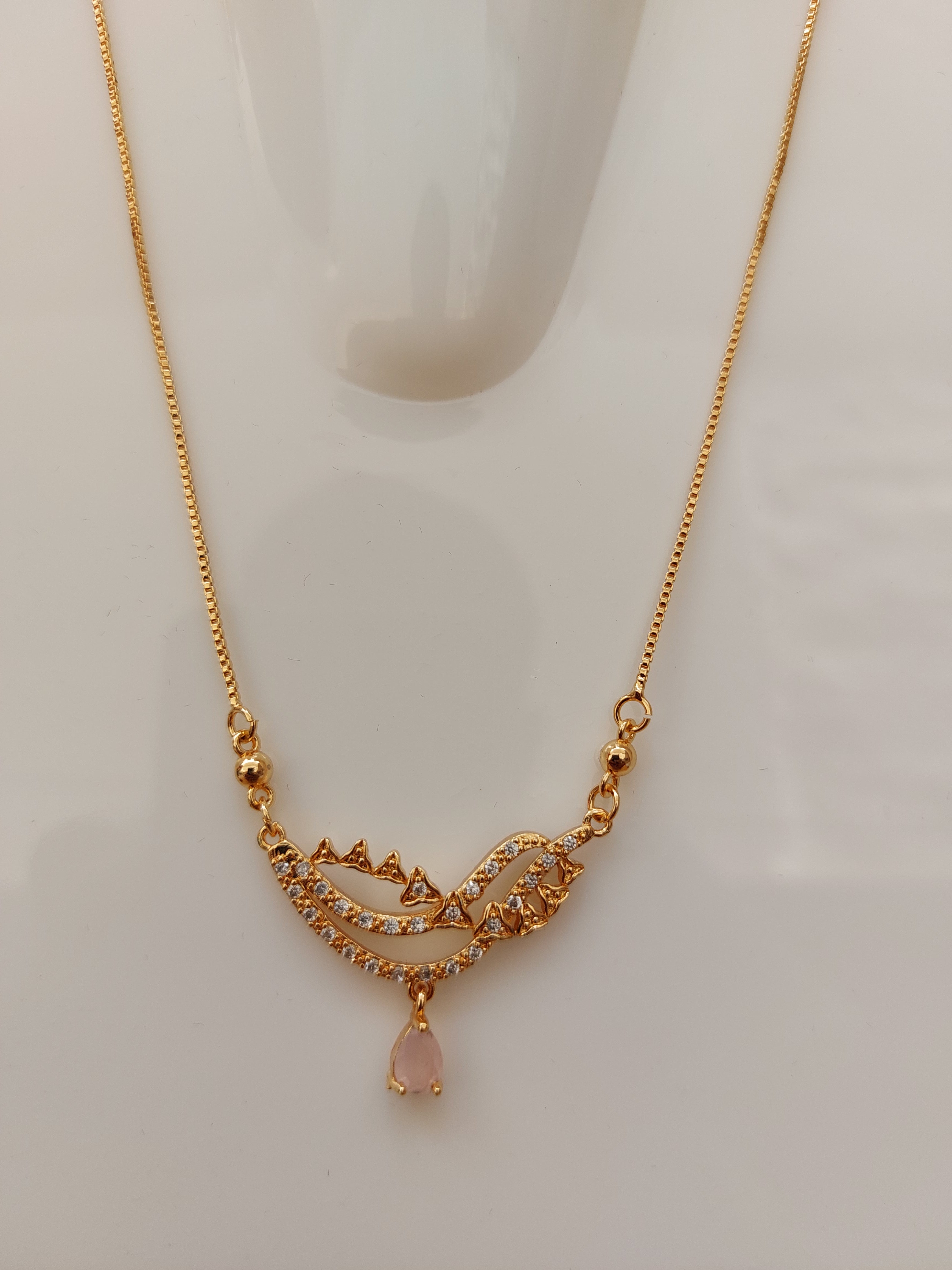 Designer_Rose_Gold_Pendant_with_baby_pink_drop_AD_stone_A