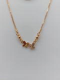 Double Butterfly AD Stone Pendant Necklace – Anti-Tarnish Rose Gold