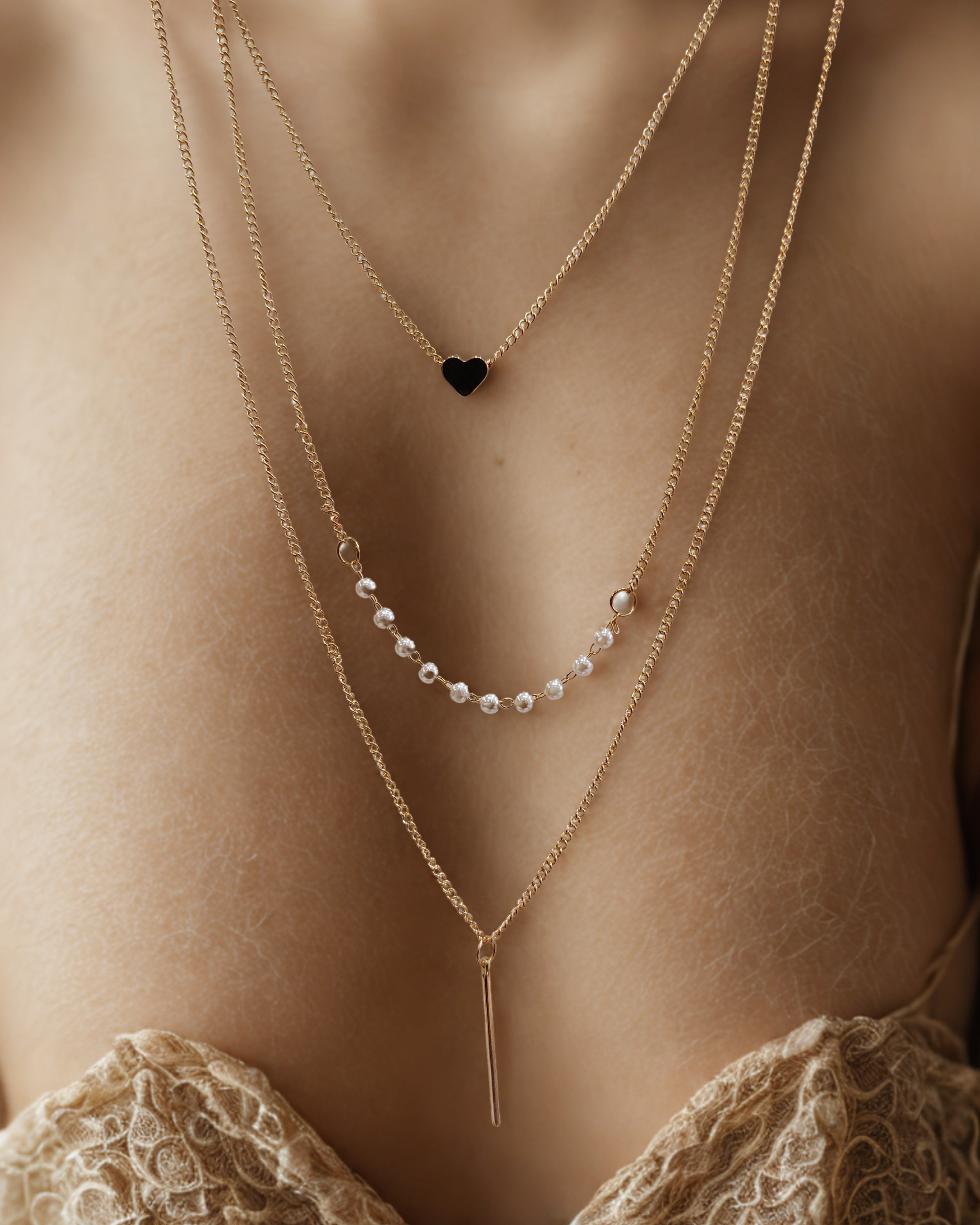Rose Gold Multi Chain Pendant