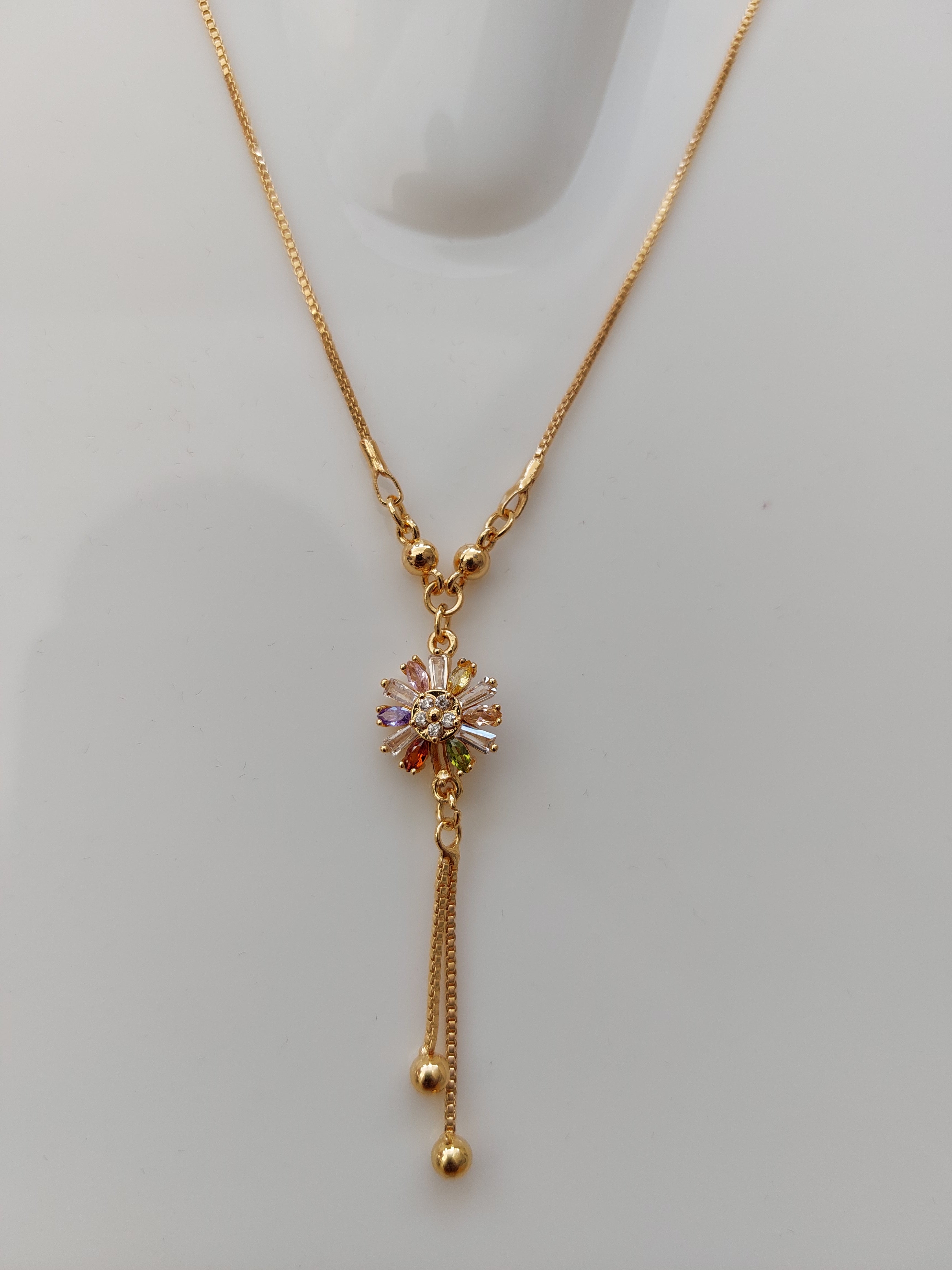 Multi Stone FLower With Tube light AD stone