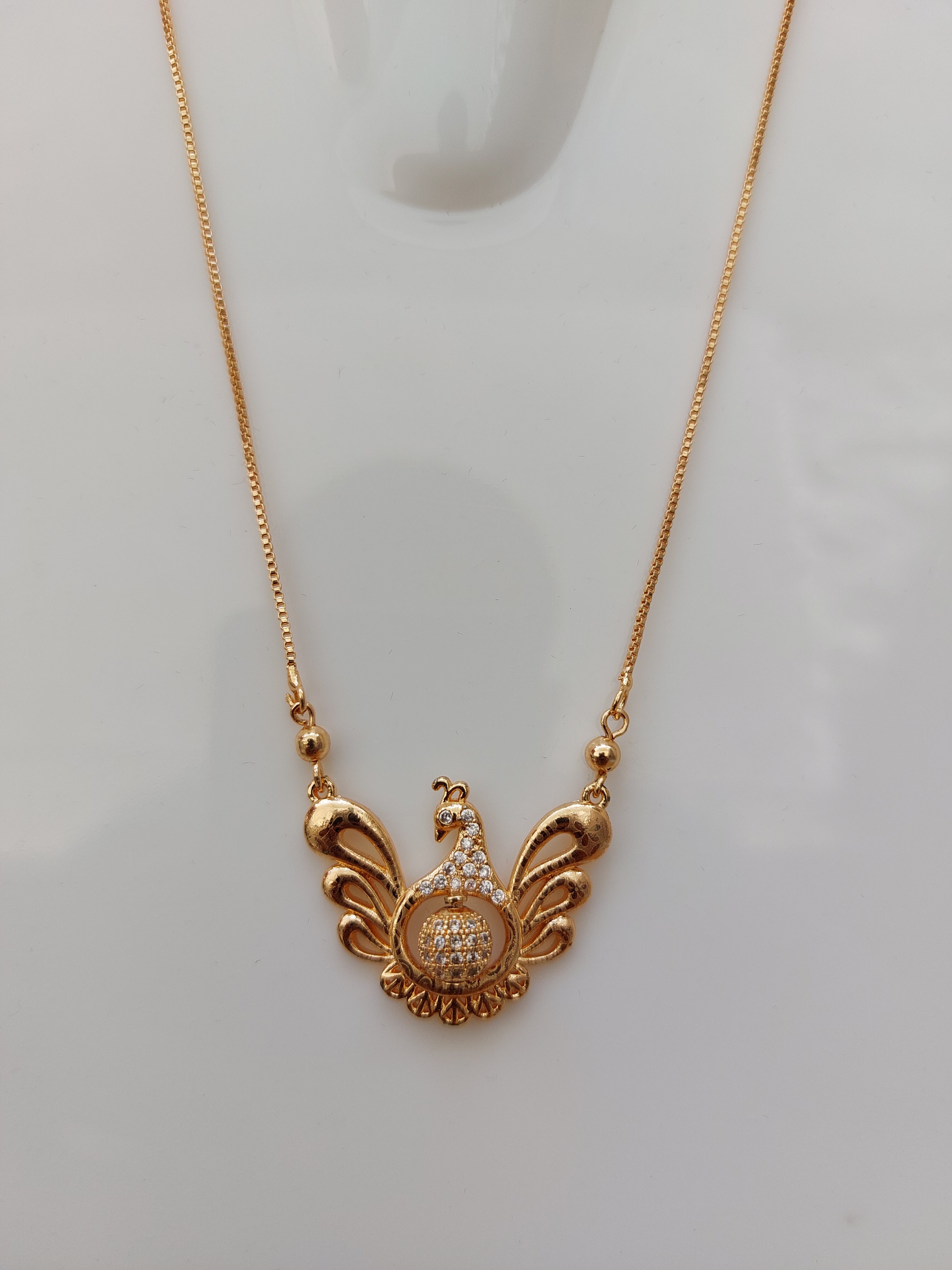 Peacock Rose Gold Pendant 