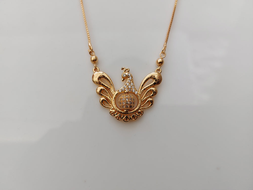 Peacock Rose Gold Pendant A