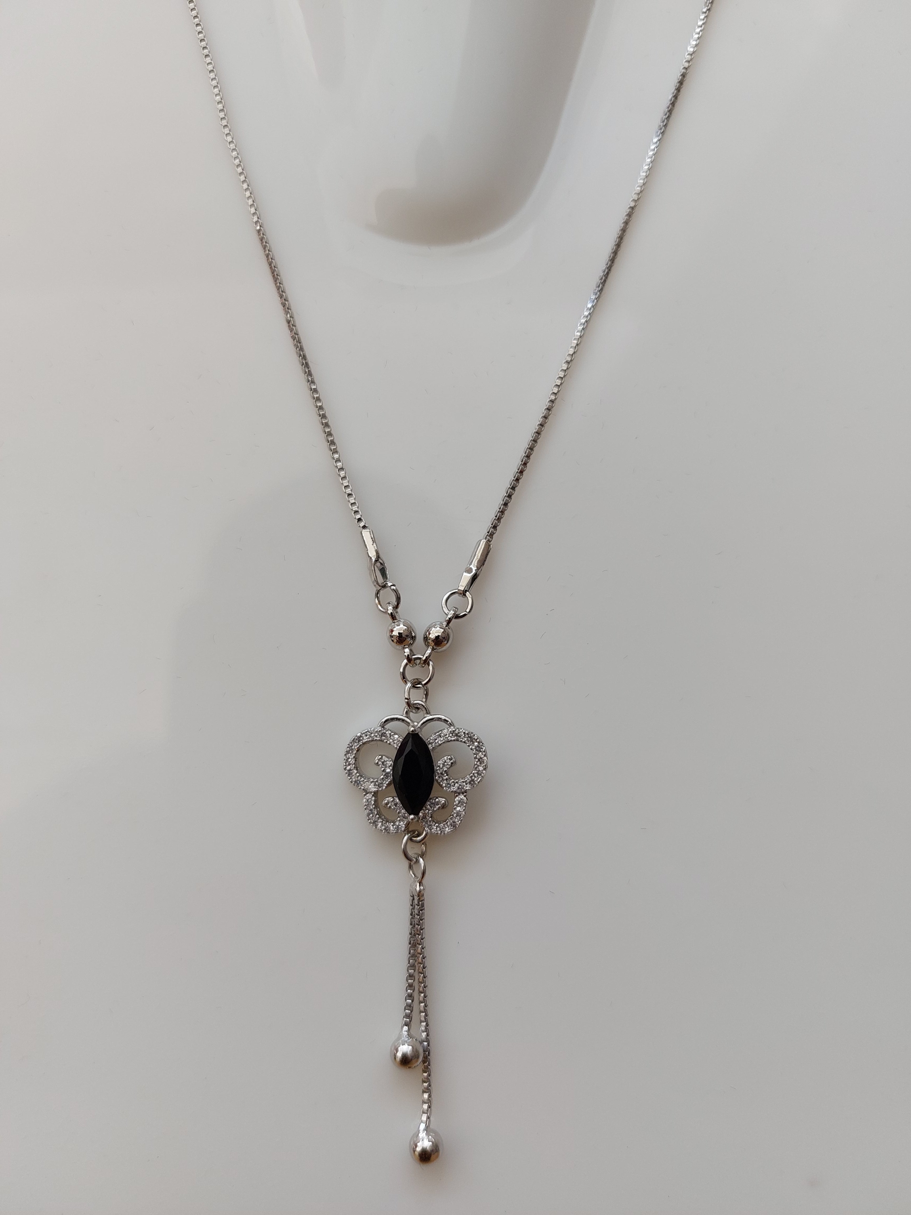 Rhodium Polish Daily use AD Stone Pendant