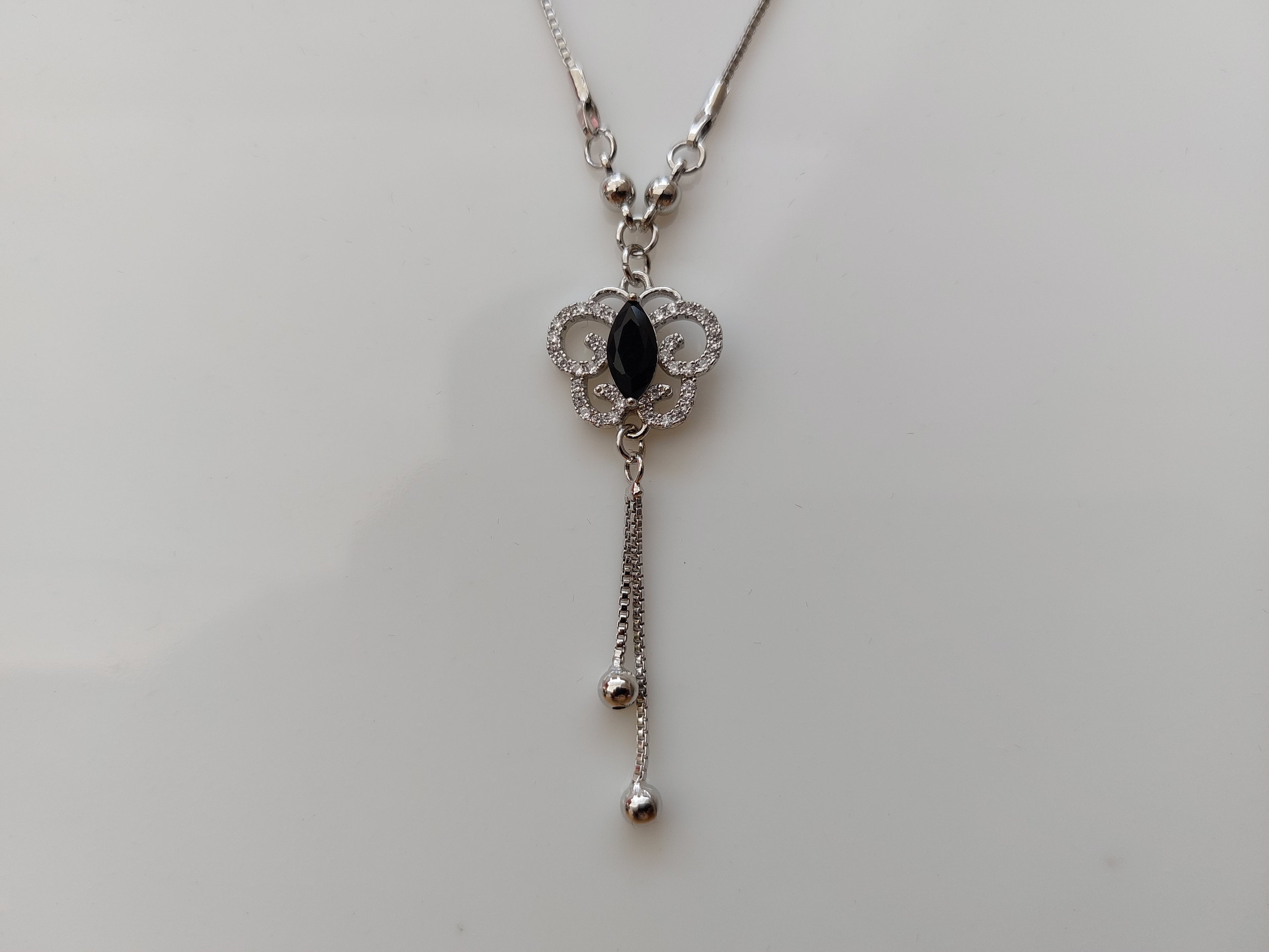 Rhodium Polish Daily use AD Stone Pendant A