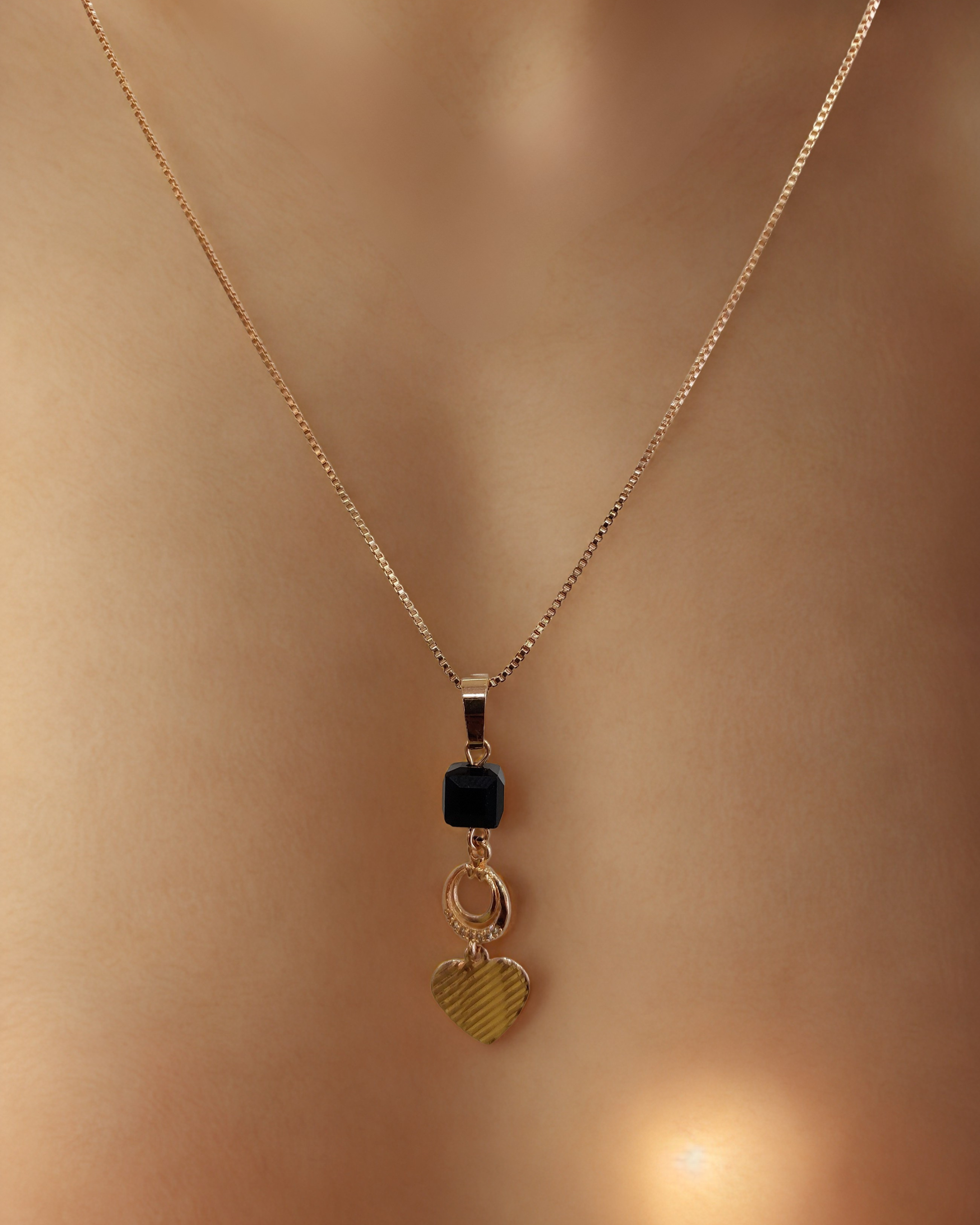 Rose Gold Anti Tarnish Chain Pendant