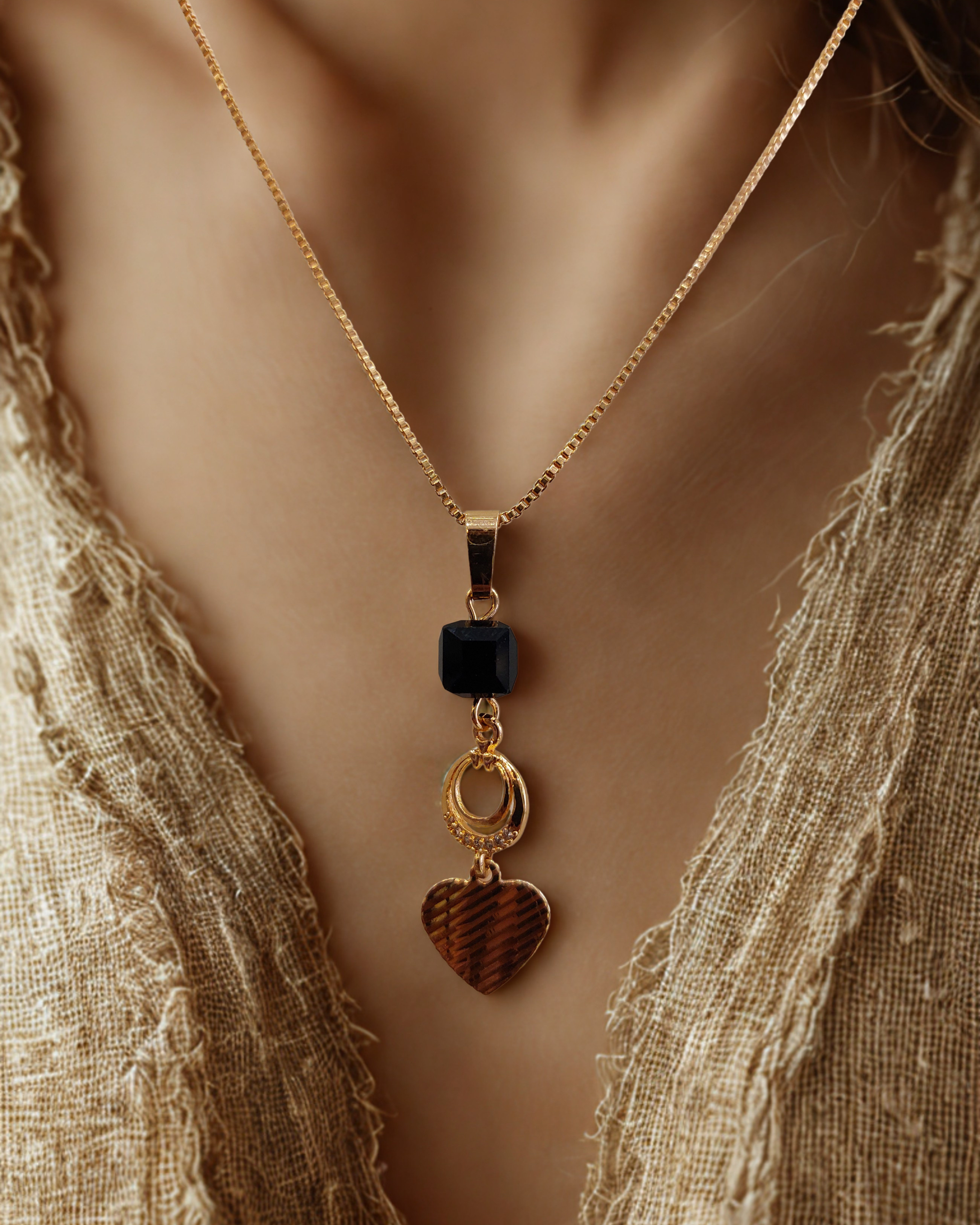 Rose Gold Anti Tarnish Chain Pendant