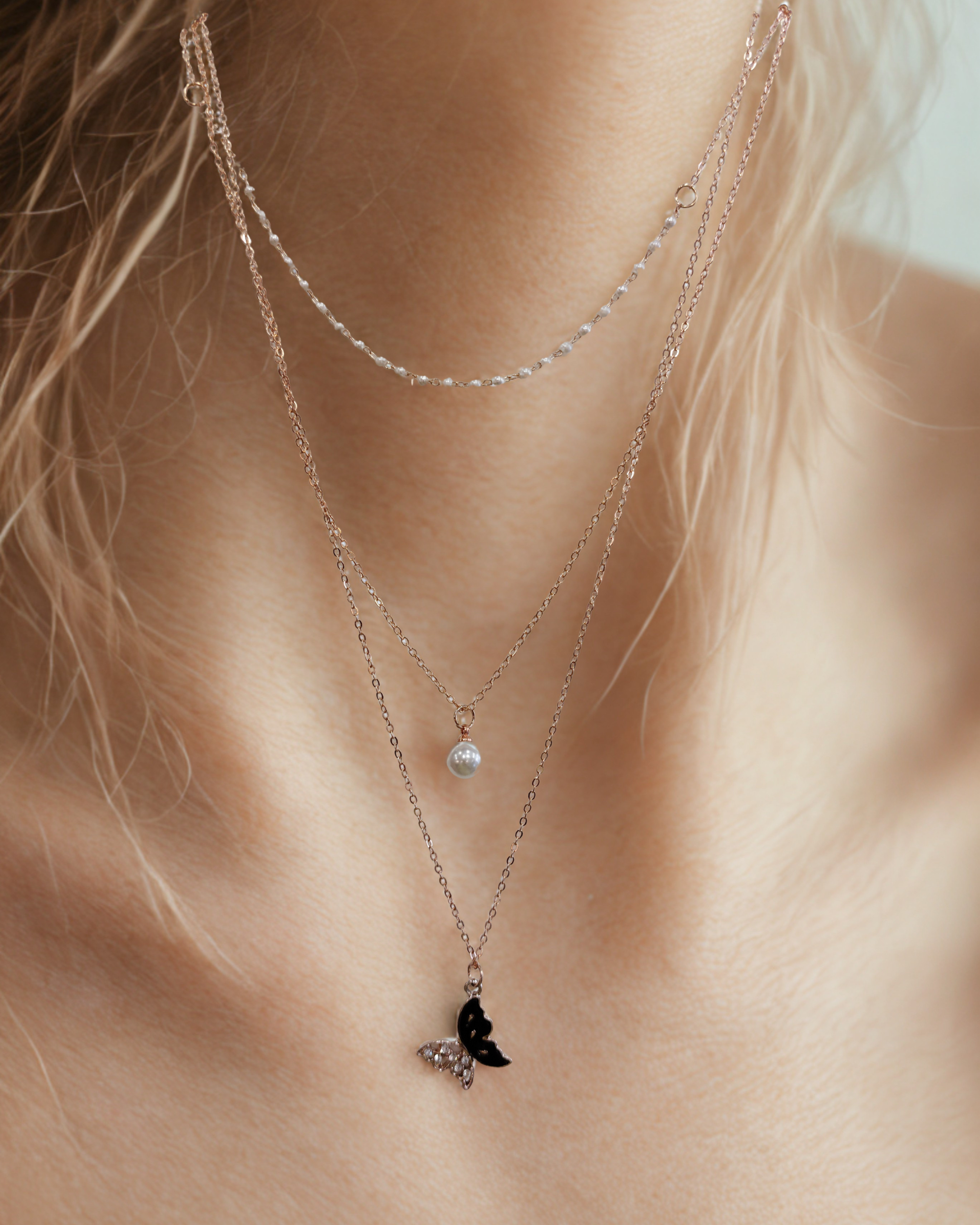 Rose Gold Multi Chain Pendant