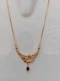 Unique_Rose_Gold_Pendant_with_baby_Navy_Blue_drop_AD_stone