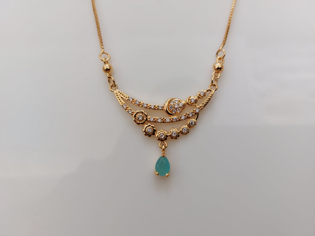 Unique_Rose_Gold_Pendant_with_baby_Sea_Green_drop_AD_stone