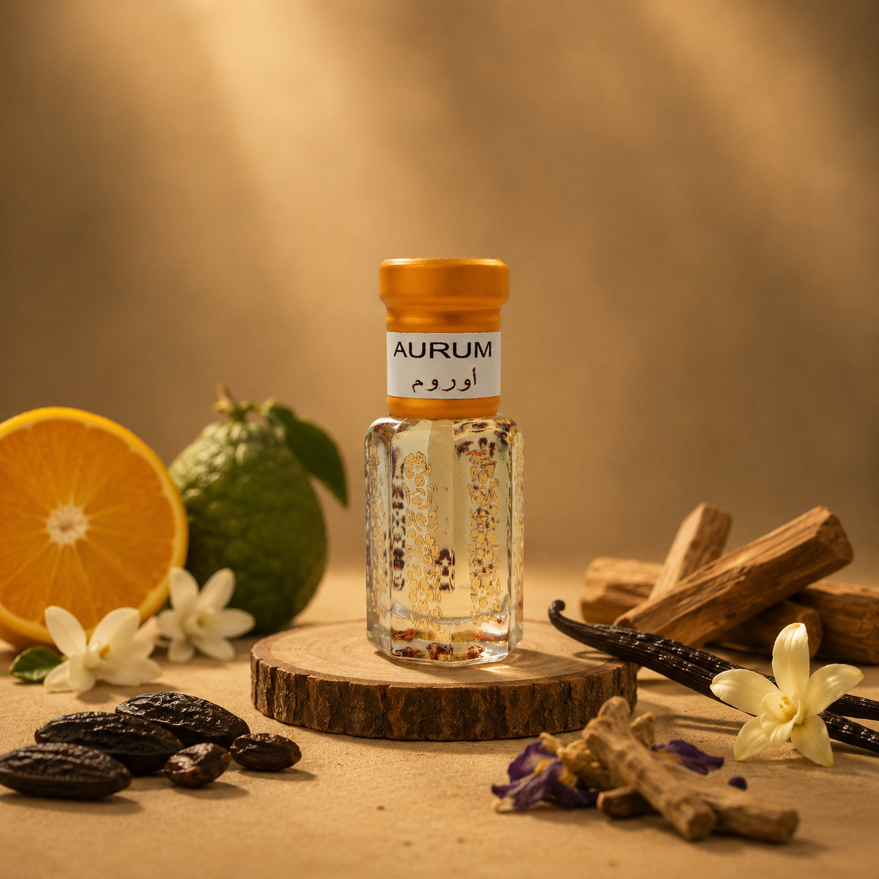 Aurum attar perfume with a premium long-lasting fragrance, luxury ittar for men and women, ideal for everyday wear, special occasions, and gifting.