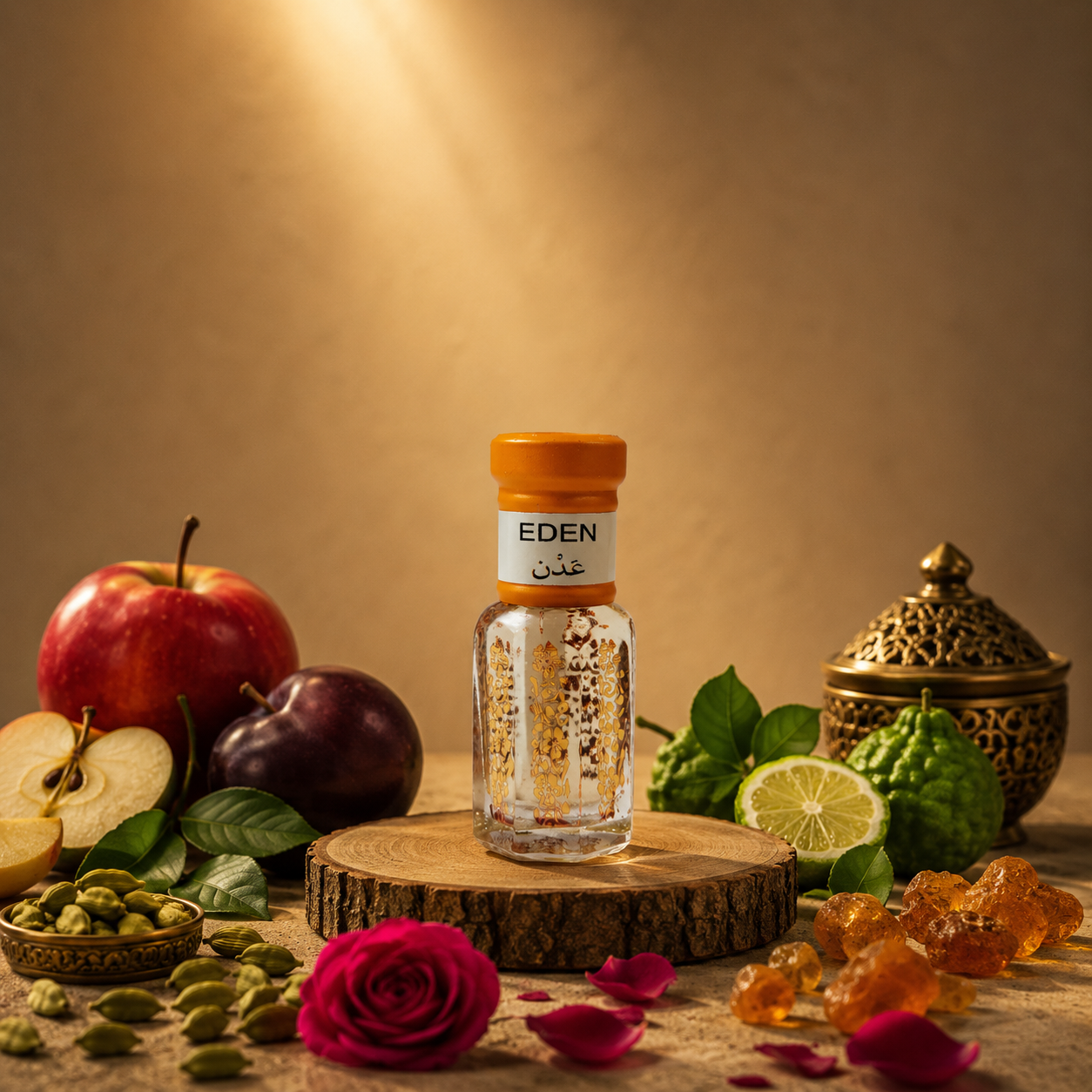 Eden attar perfume featuring a premium long-lasting fragrance, luxury ittar for men and women, ideal for daily wear and gifting.