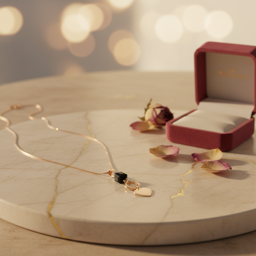 Rose Gold Anti Tarnish Chain Pendant