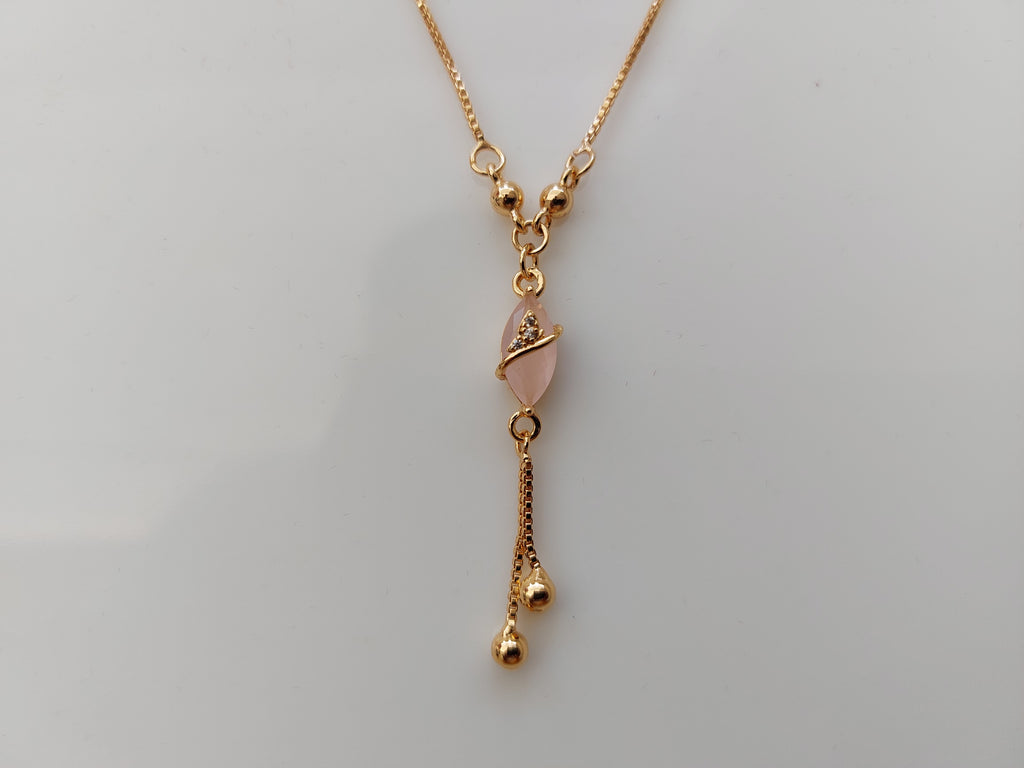 vesica piscis Shaped Pink AD stone A