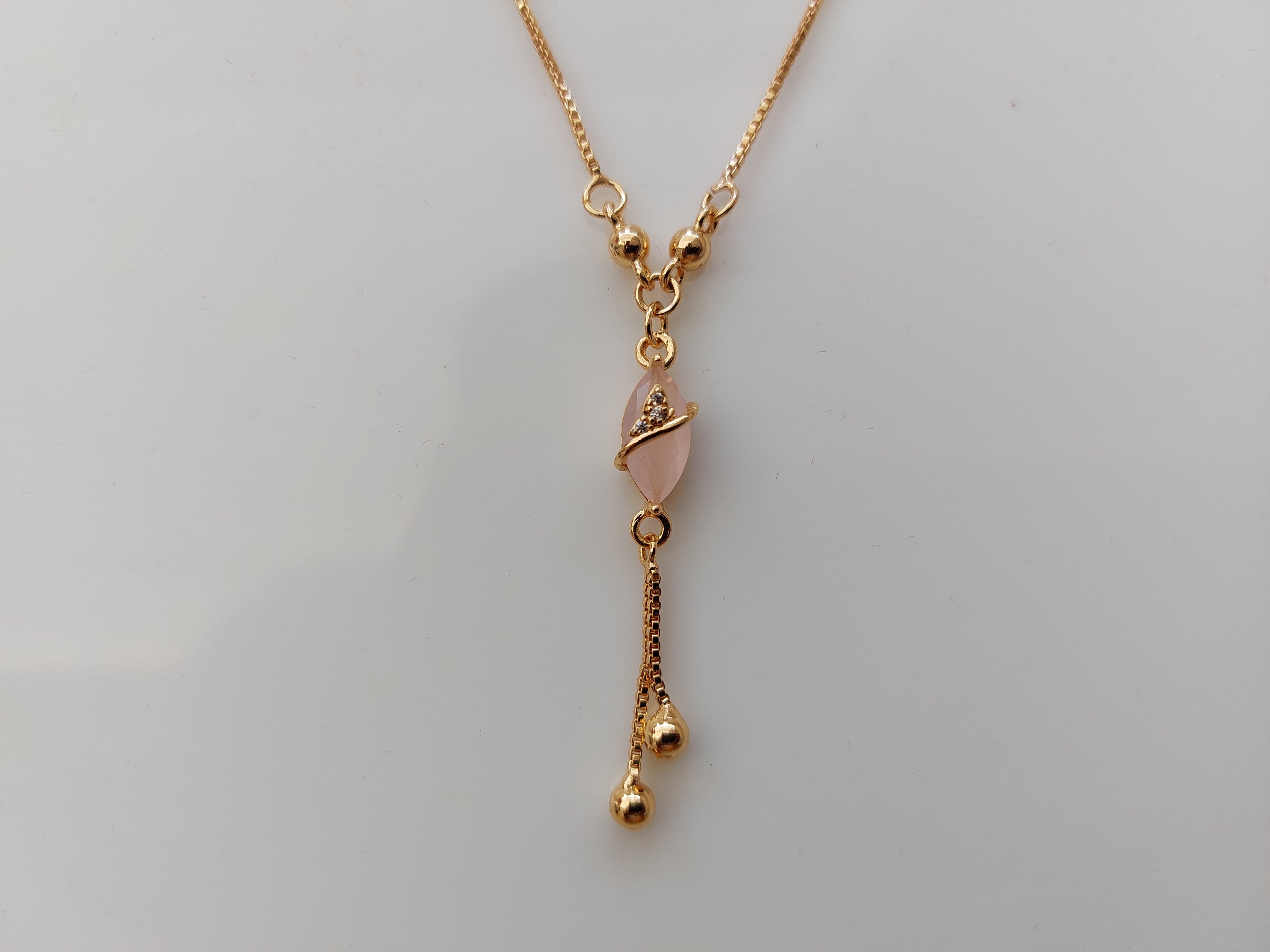 vesica piscis Shaped Pink AD stone A